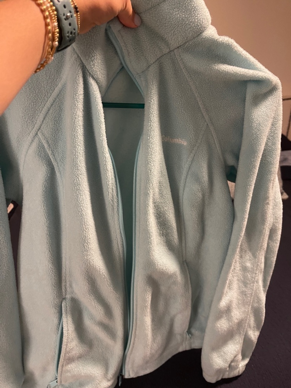 Columbia Women's Pale Blue Teddy Fleece Jacket